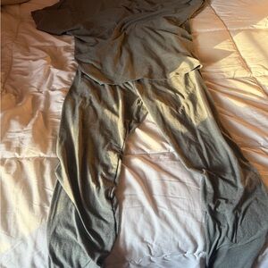 Fashion Nova Heather Gray Legging Set